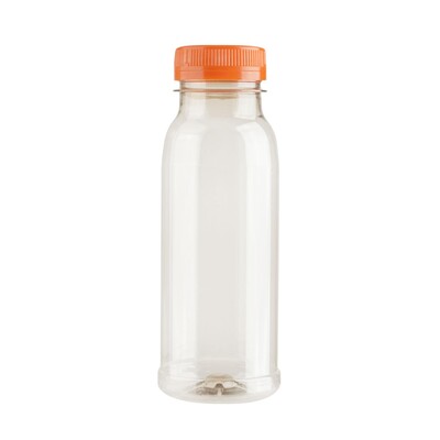 Pet Juice Fles 250 ml (Recycle) met oranje Dop (200) image