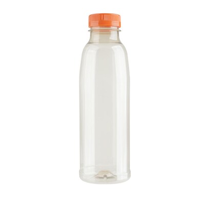 Pet Juice Fles 500 ml met oranje Dop (100) image