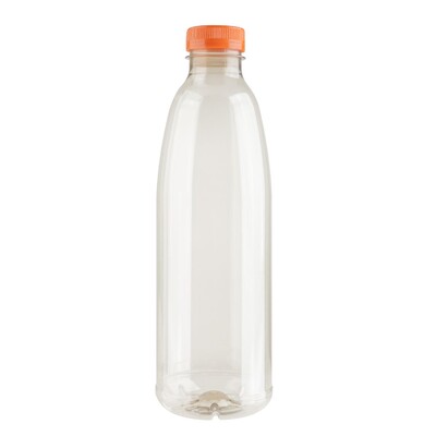 Pet Juice Fles 1000 ml met oranje Dop (50) image